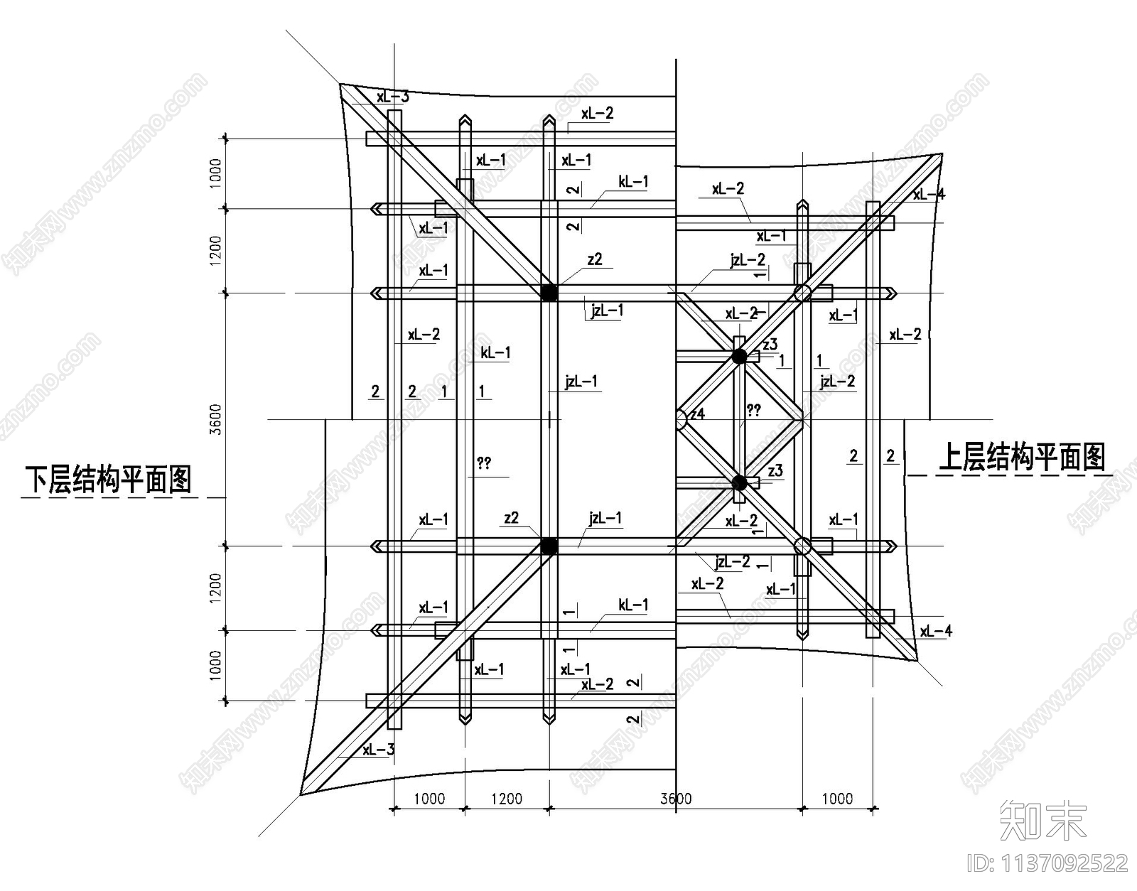 景观亭子cad施工图下载【ID:1137092522】