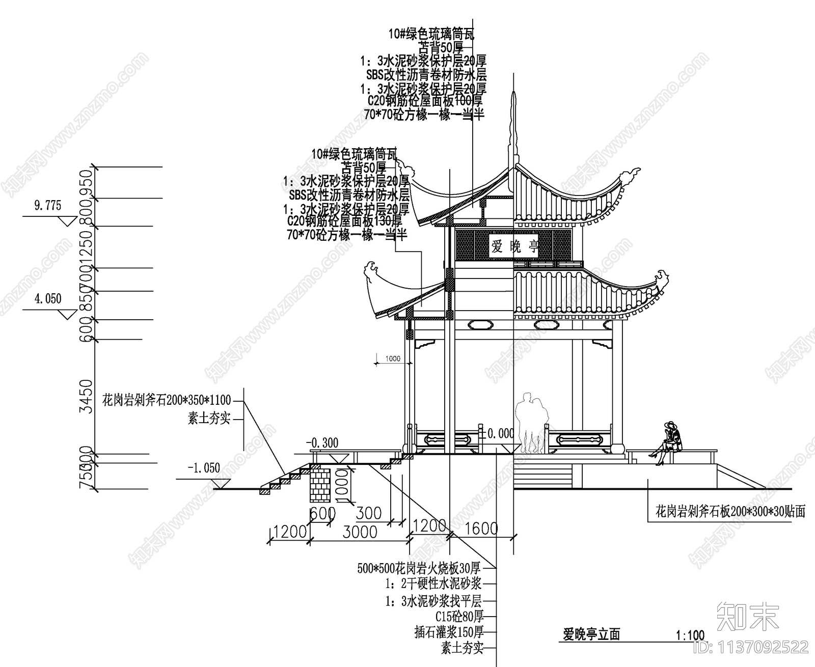 景观亭子cad施工图下载【ID:1137092522】