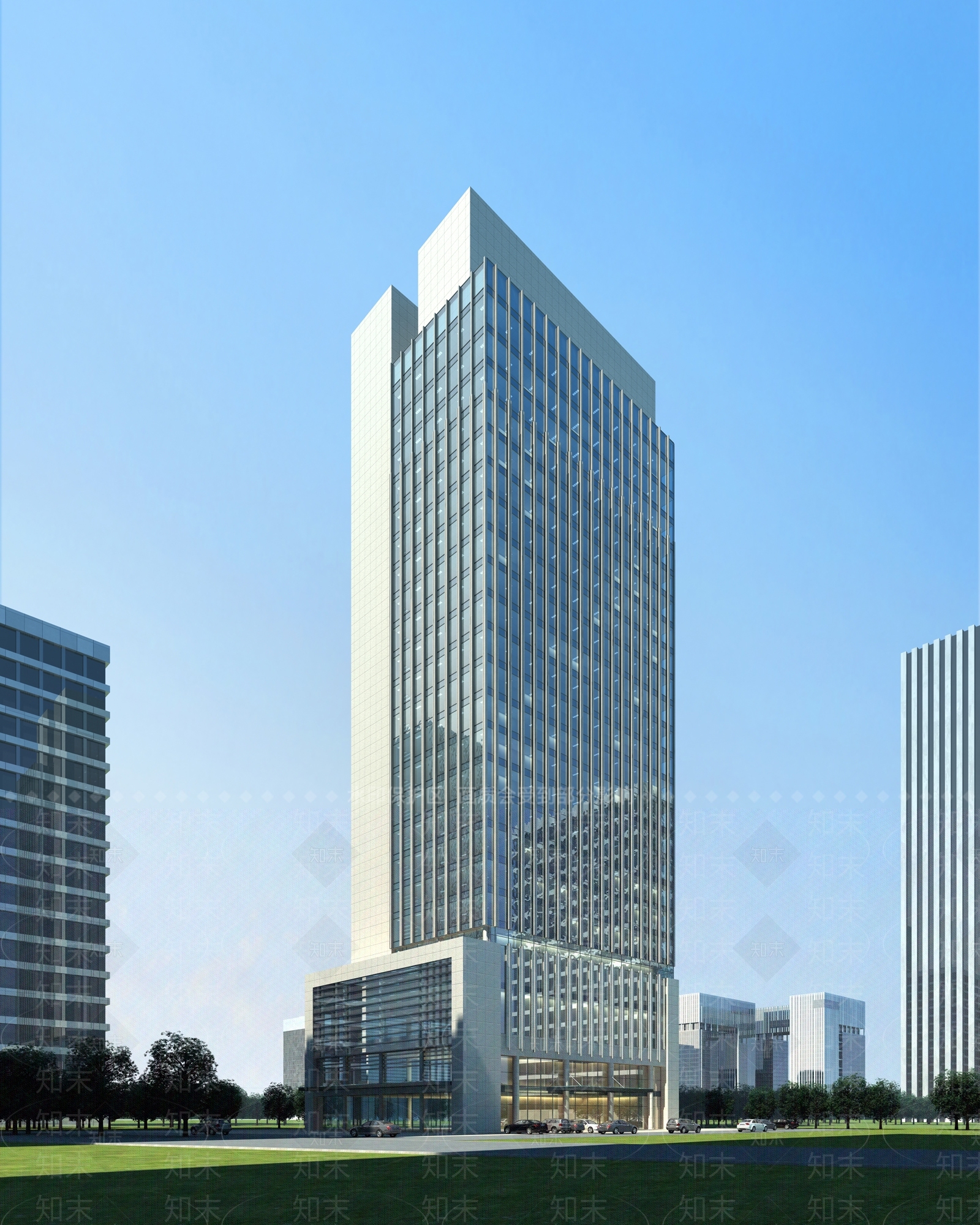 现代写字楼3D模型下载【ID:1137093199】_知末3d模型网