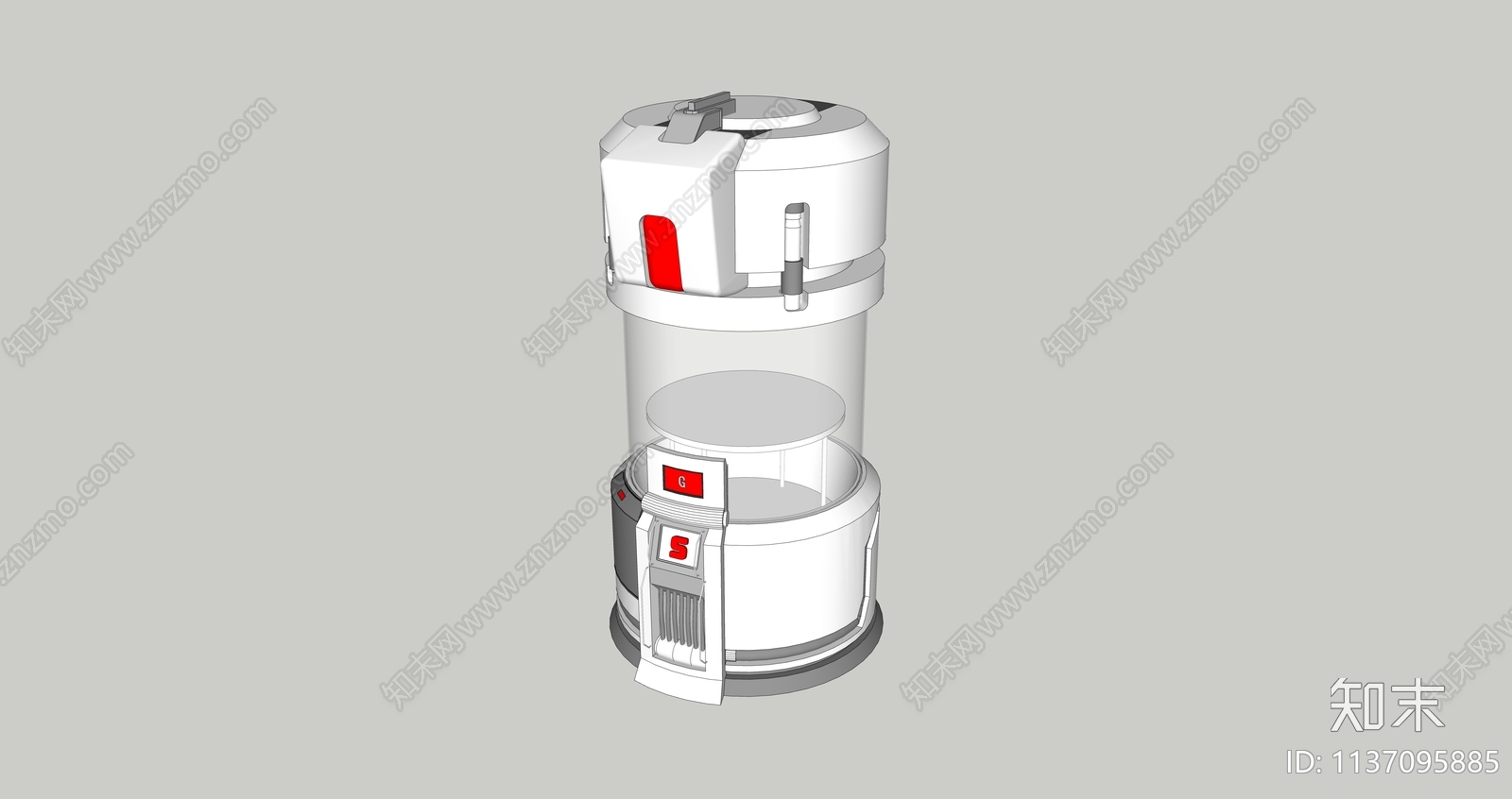 现代太空装置展示架SU模型下载【ID:1137095885】