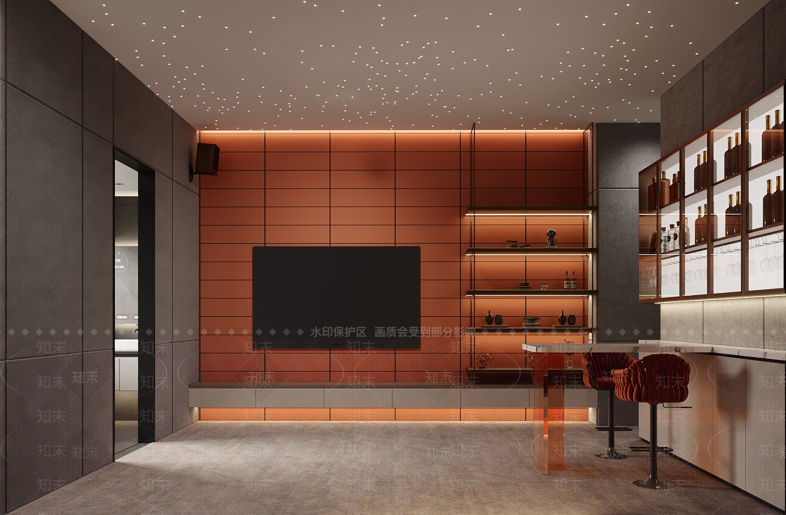 现代影音室3D模型下载【ID:1137098699】