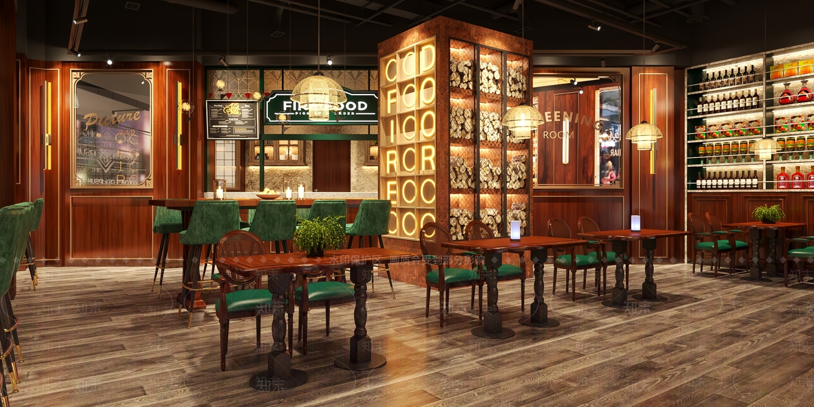 美式烤肉店3D模型下载【ID:1137103671】