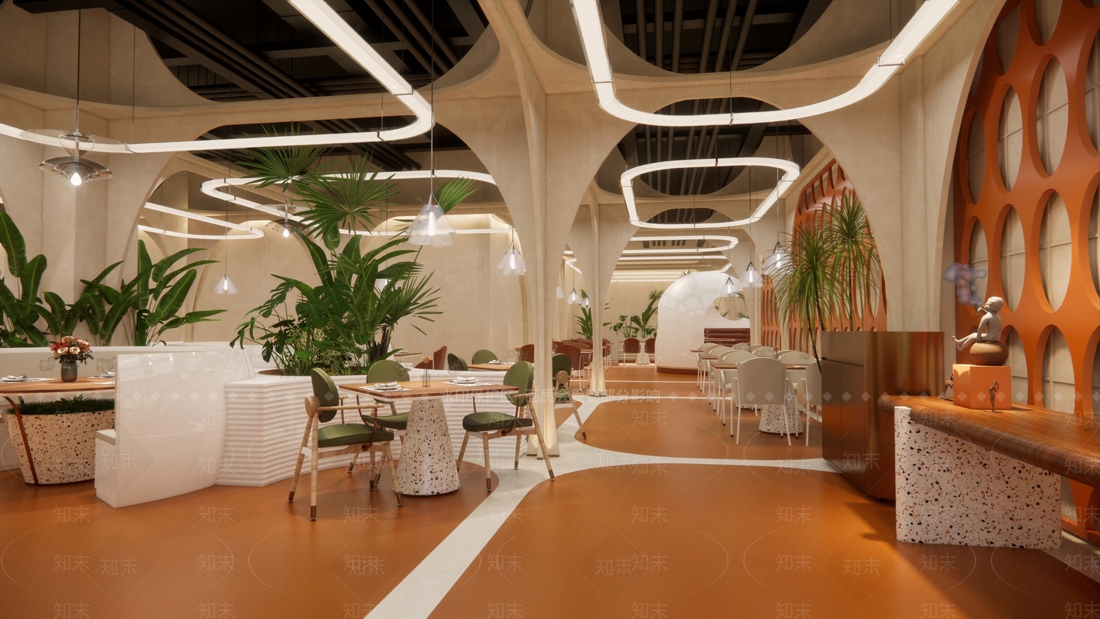 【SU悬赏模型】现代风格西餐厅SU模型下载【ID:1138798531】