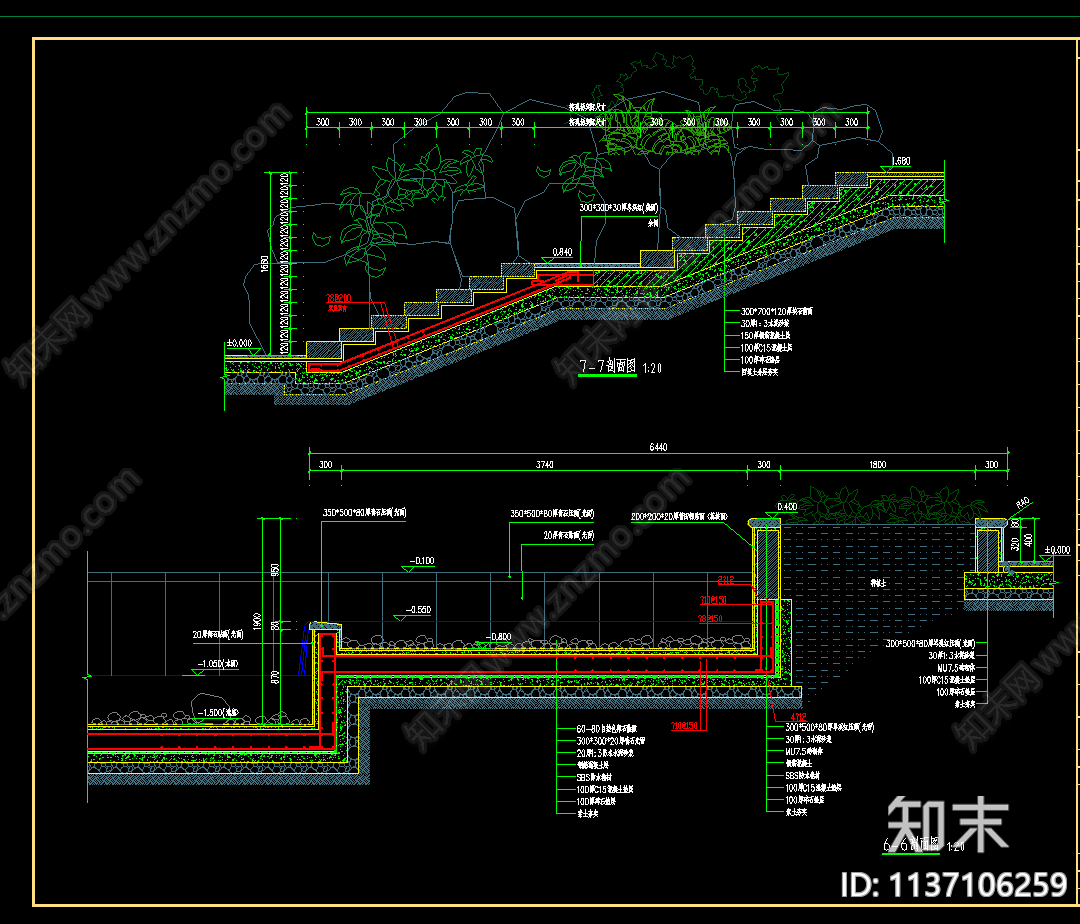 高档别墅园林景观施工图下载【ID:1137106259】