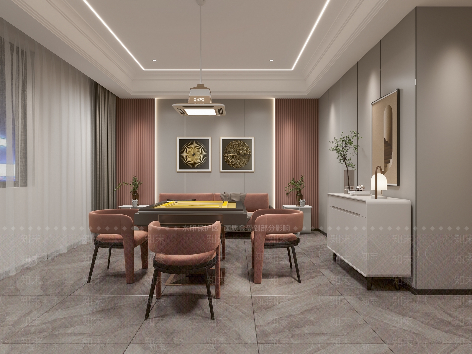 现代家居客厅3D模型下载【ID:1221900155】