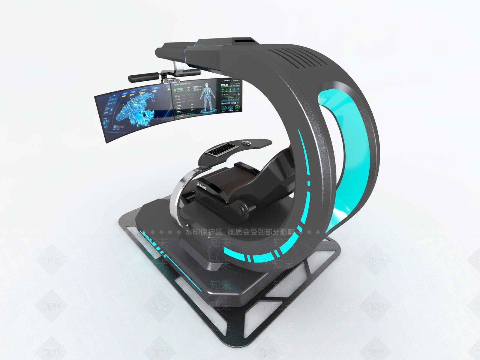 VR游戏座椅SU模型下载【ID:1137113369】