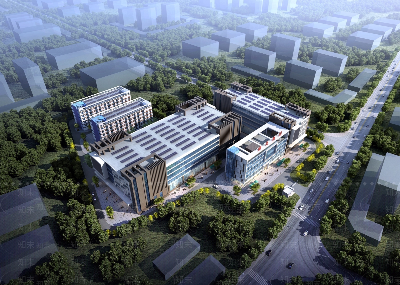 现代工业园区3D模型下载【ID:1137117179】