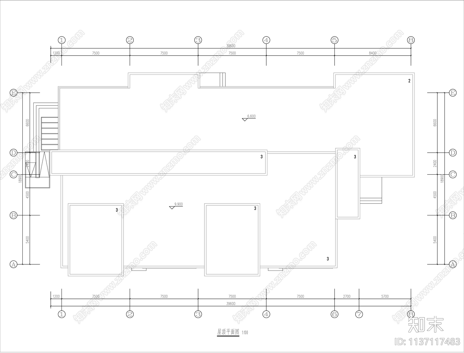 幼儿园建筑cad施工图下载【ID:1137117483】
