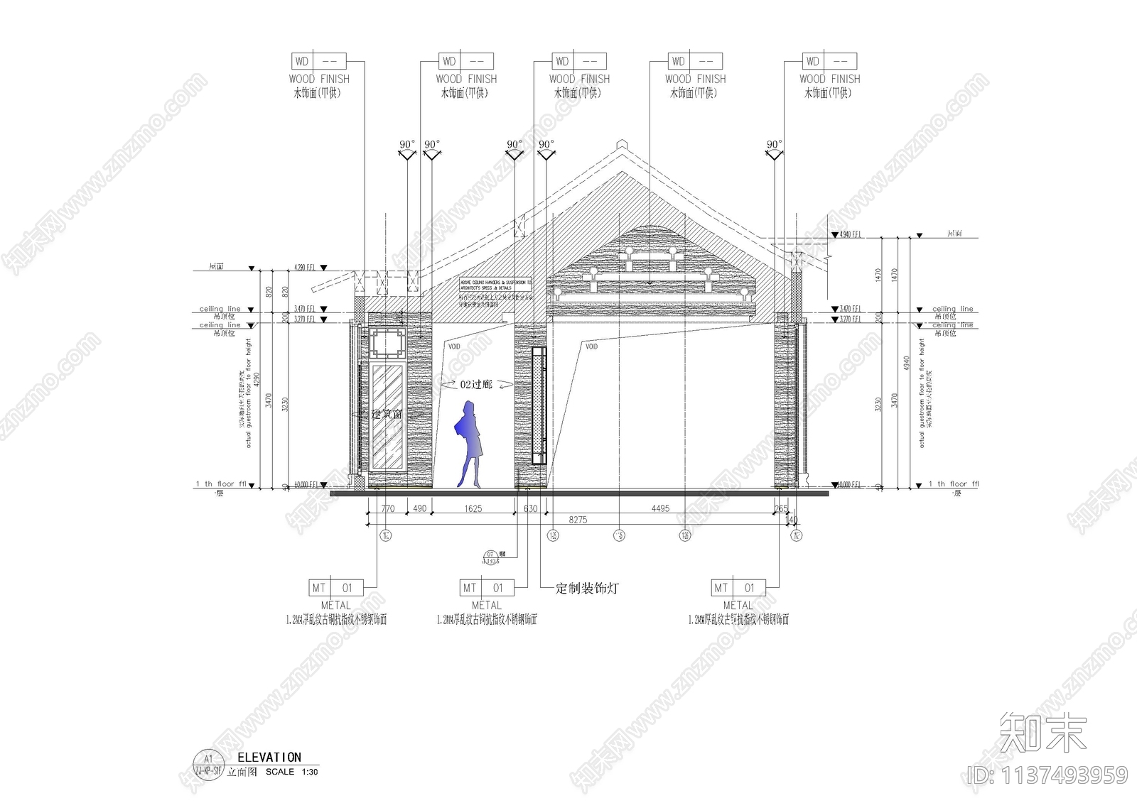 阿里办公室cad施工图下载【ID:1137493959】