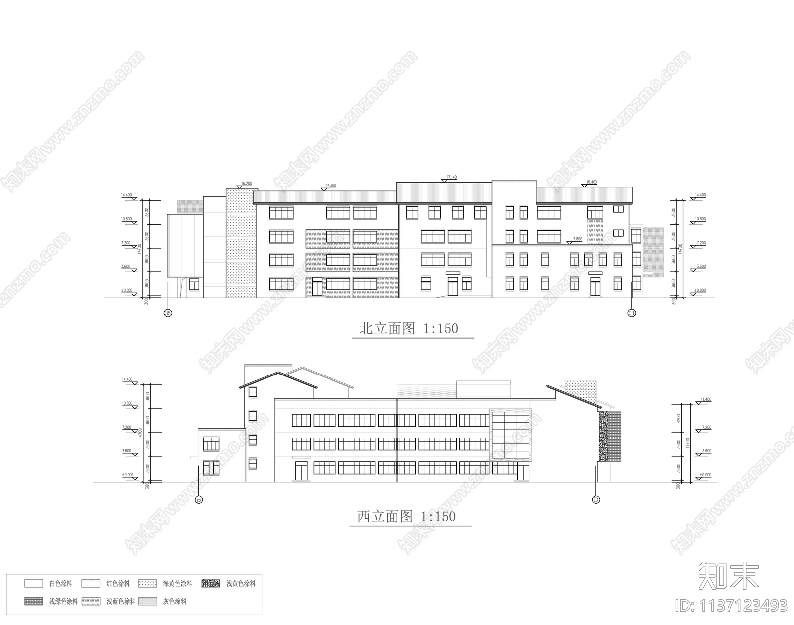 现代幼儿园建筑cad施工图下载【ID:1137123493】