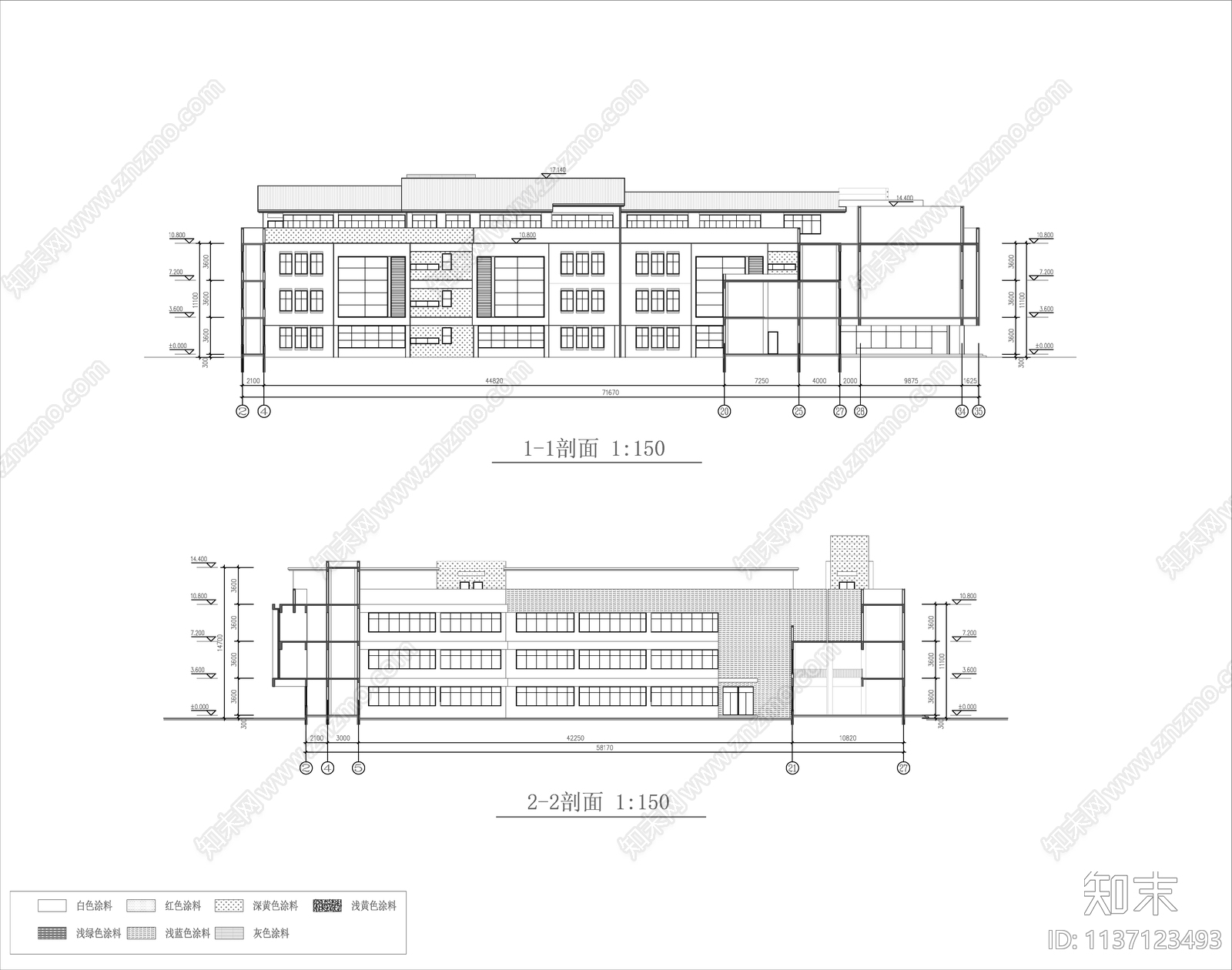 现代幼儿园建筑cad施工图下载【ID:1137123493】