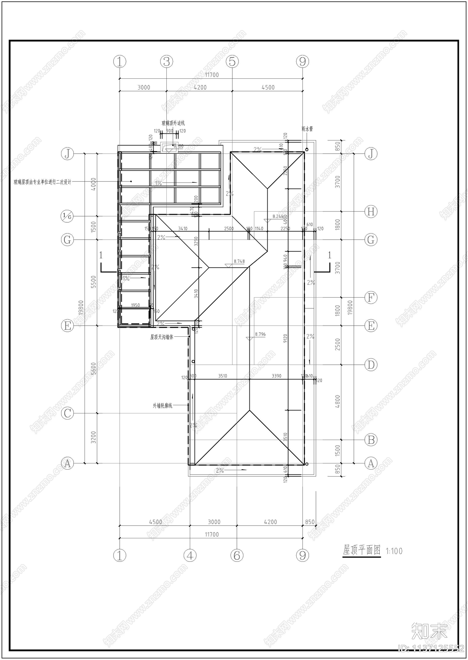 中式住宅建筑cad施工图下载【ID:1137125552】