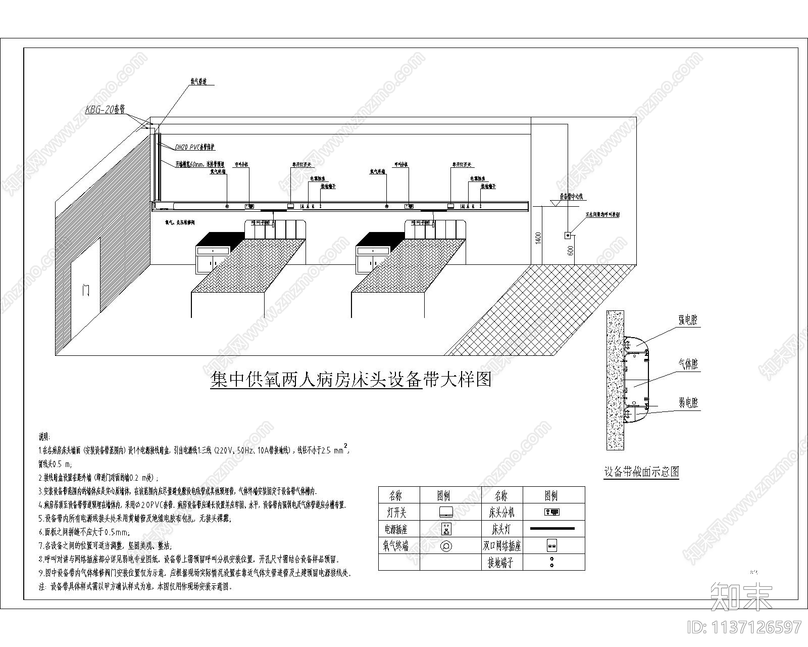 护理院医院设备带节点详图cad施工图下载【ID:1137126597】