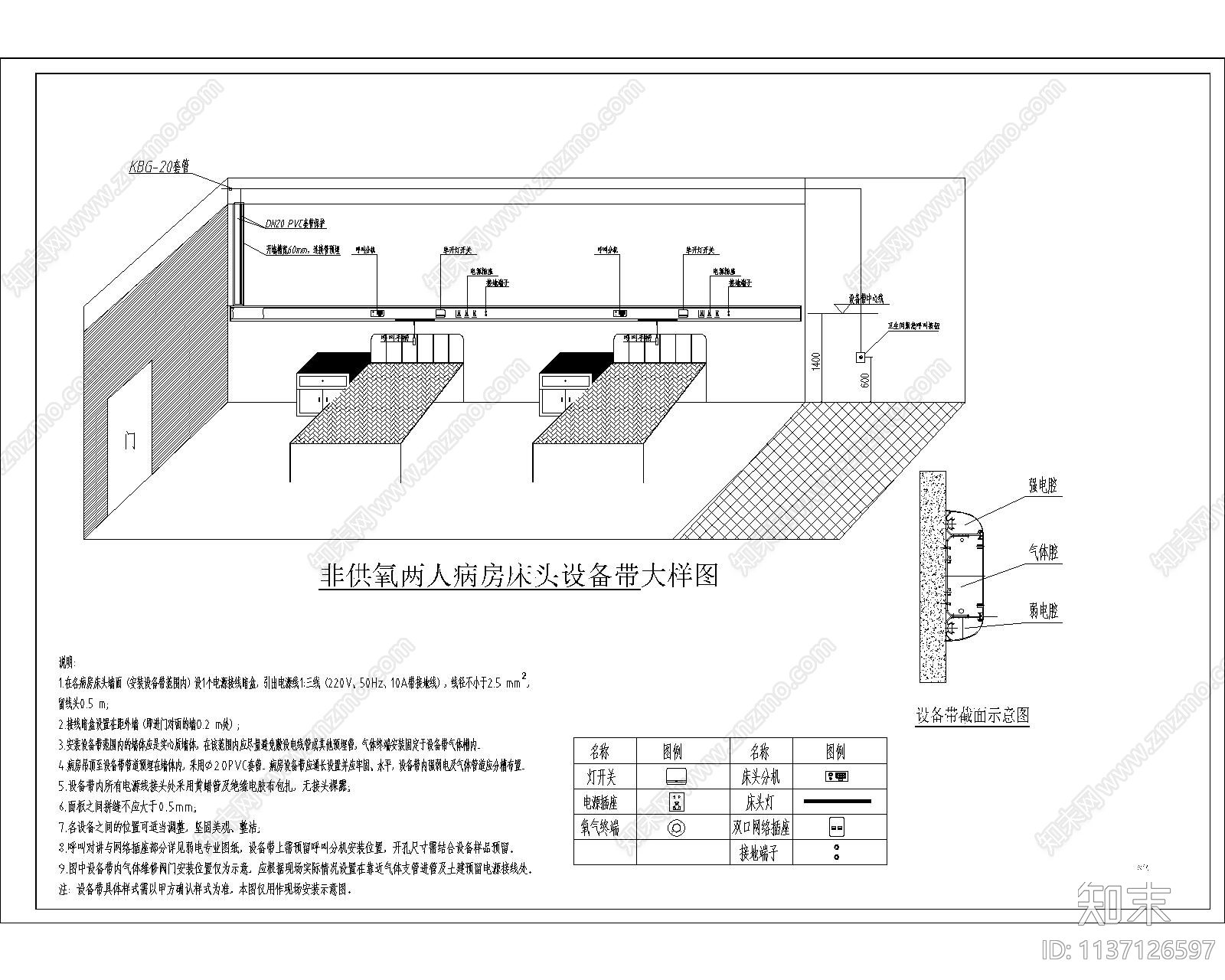 护理院医院设备带节点详图cad施工图下载【ID:1137126597】