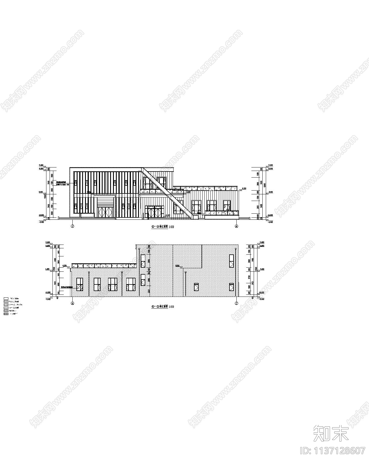 现代小型展馆建筑施工图下载【ID:1137128607】