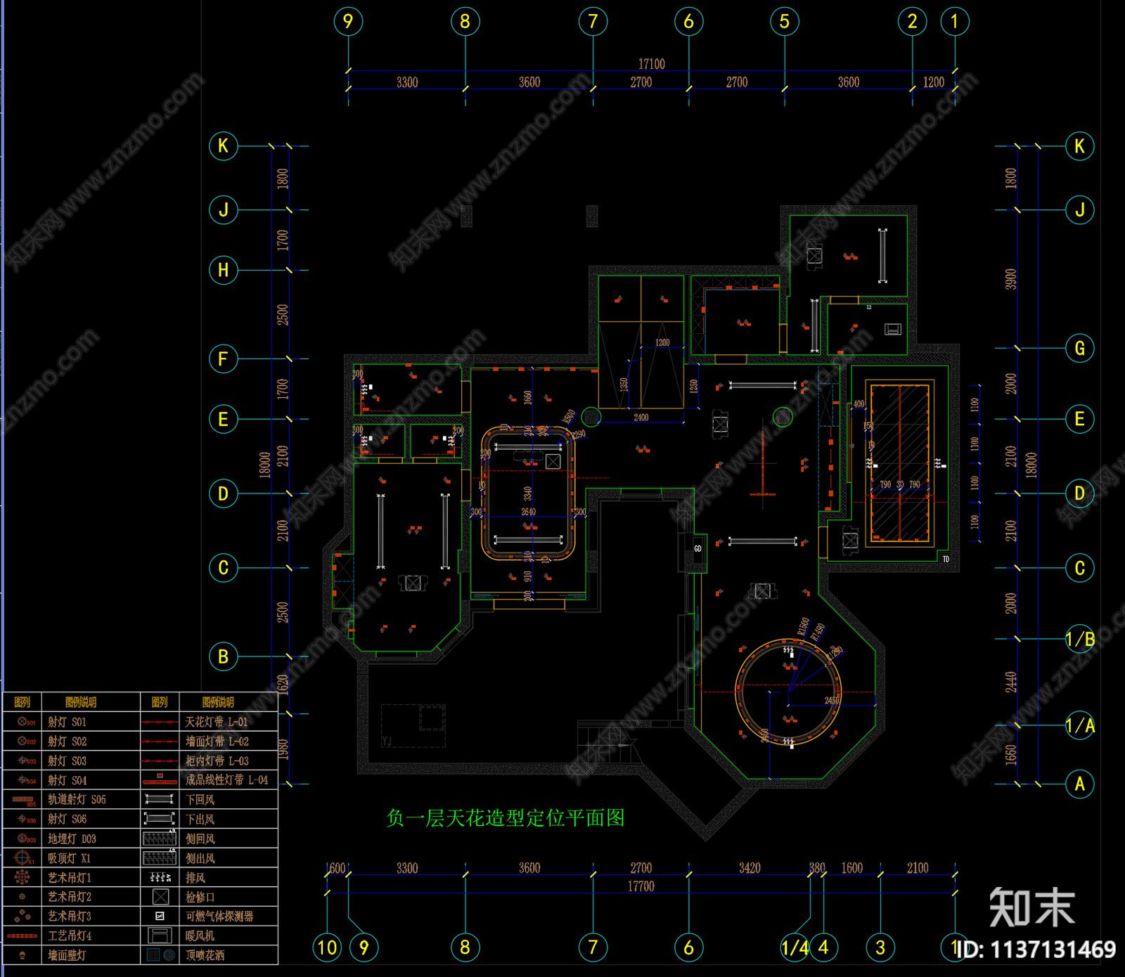 别墅效果图cad施工图下载【ID:1137131469】