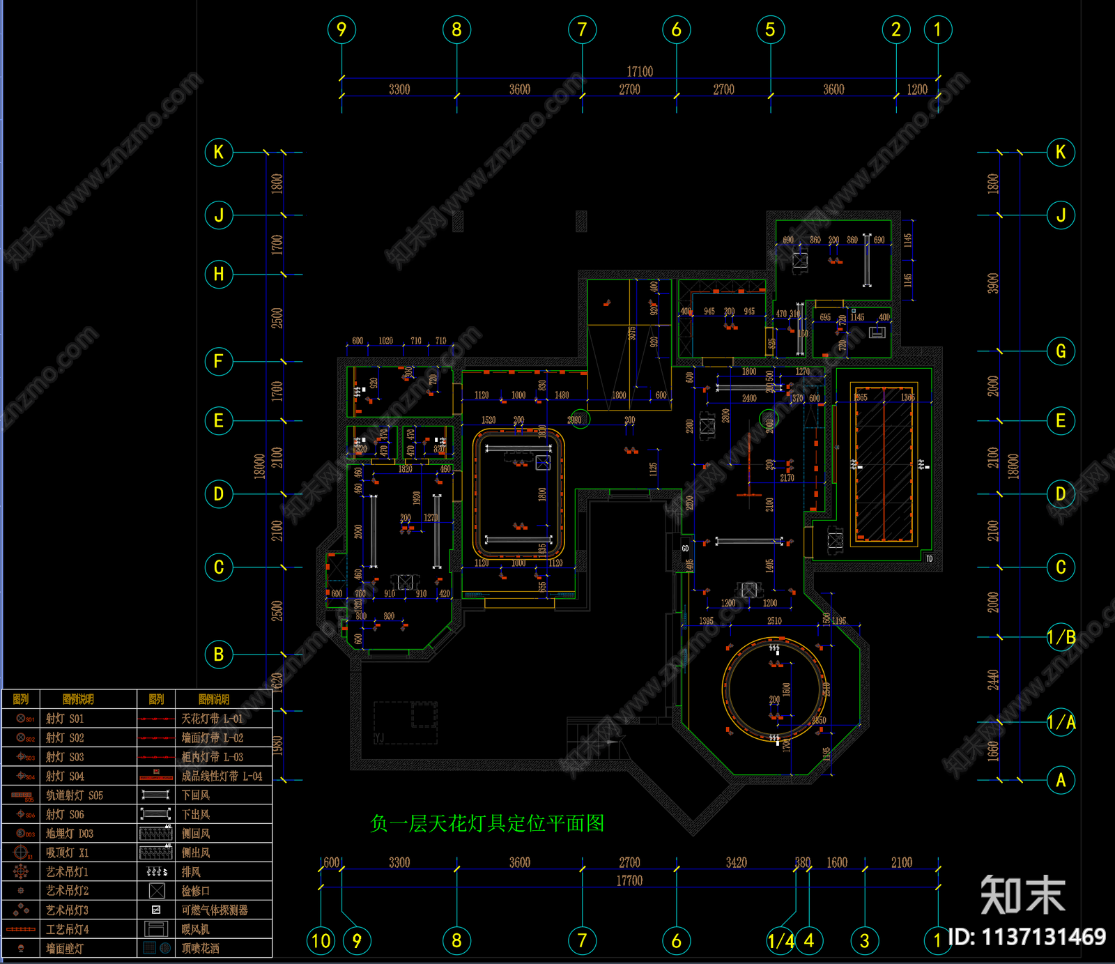 别墅效果图cad施工图下载【ID:1137131469】