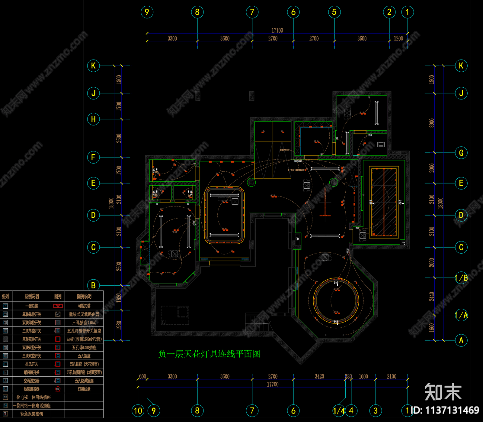 别墅效果图cad施工图下载【ID:1137131469】