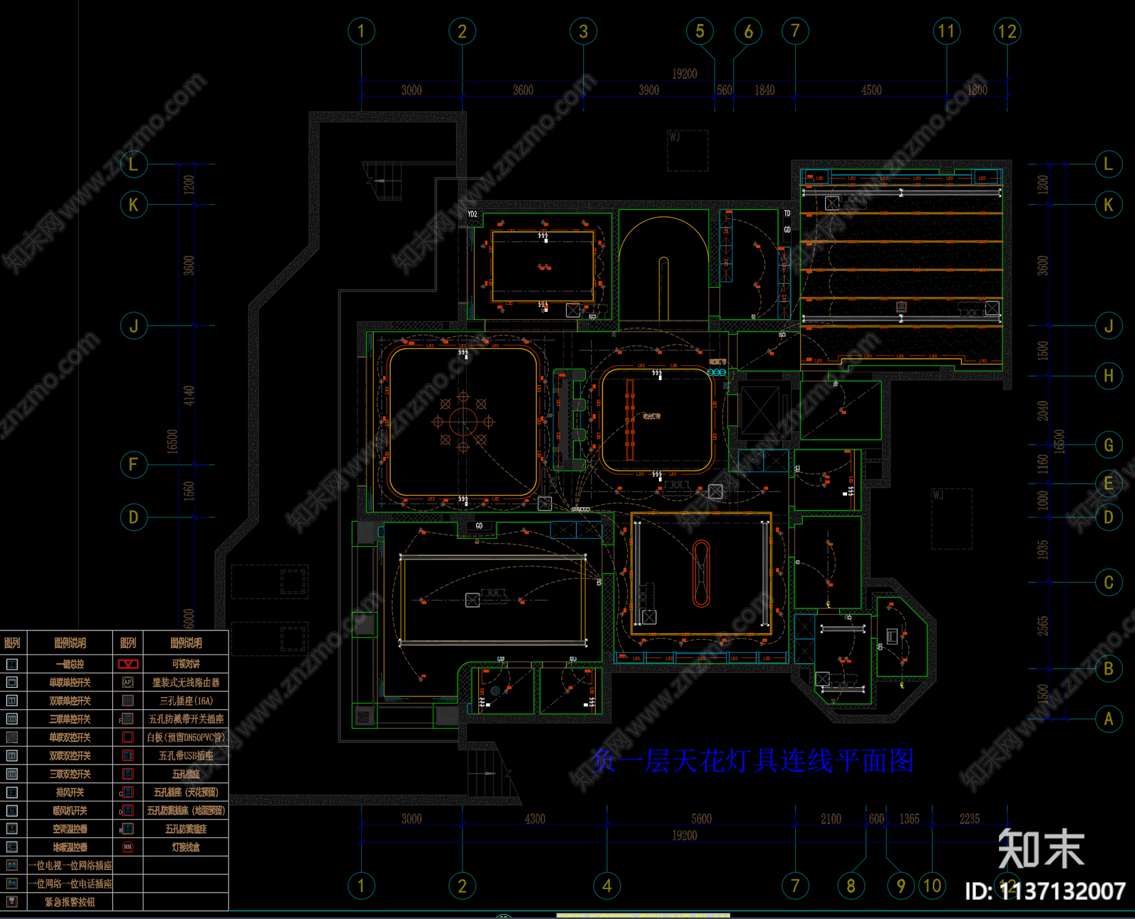 别墅效果图cad施工图下载【ID:1137132007】