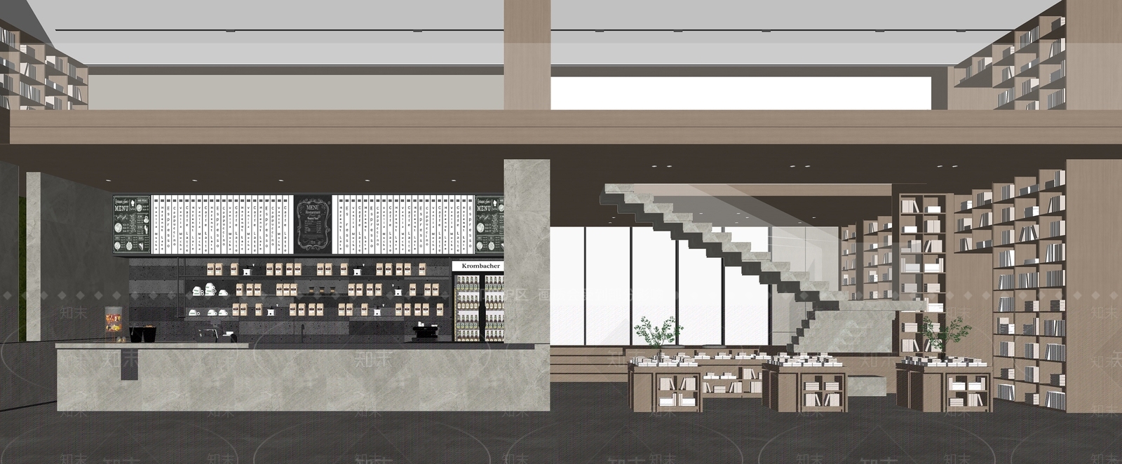 现代书店SU模型下载【ID:1137133126】