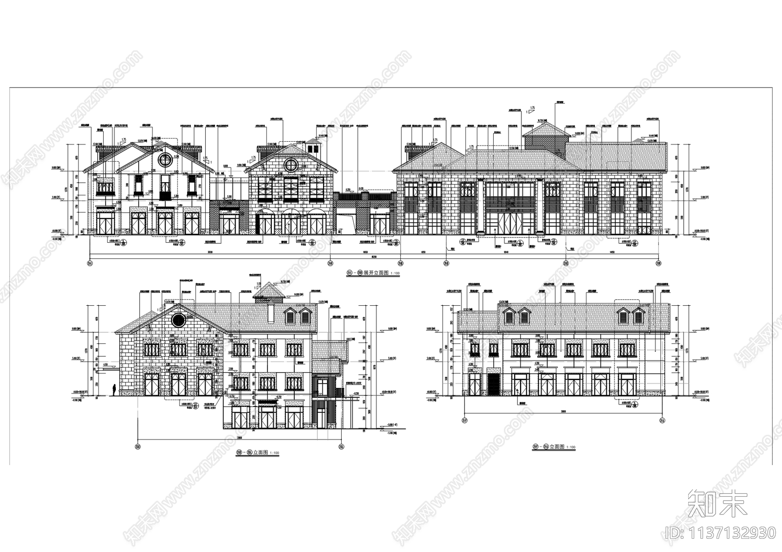 龙兴住宅建筑cad施工图下载【ID:1137132930】