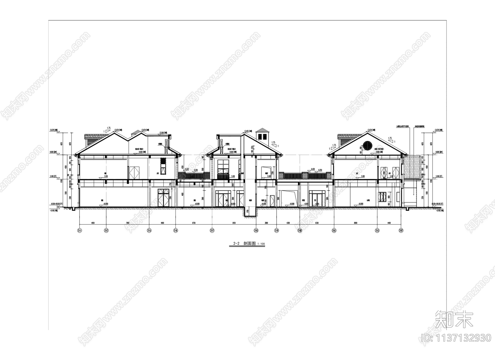 龙兴住宅建筑cad施工图下载【ID:1137132930】