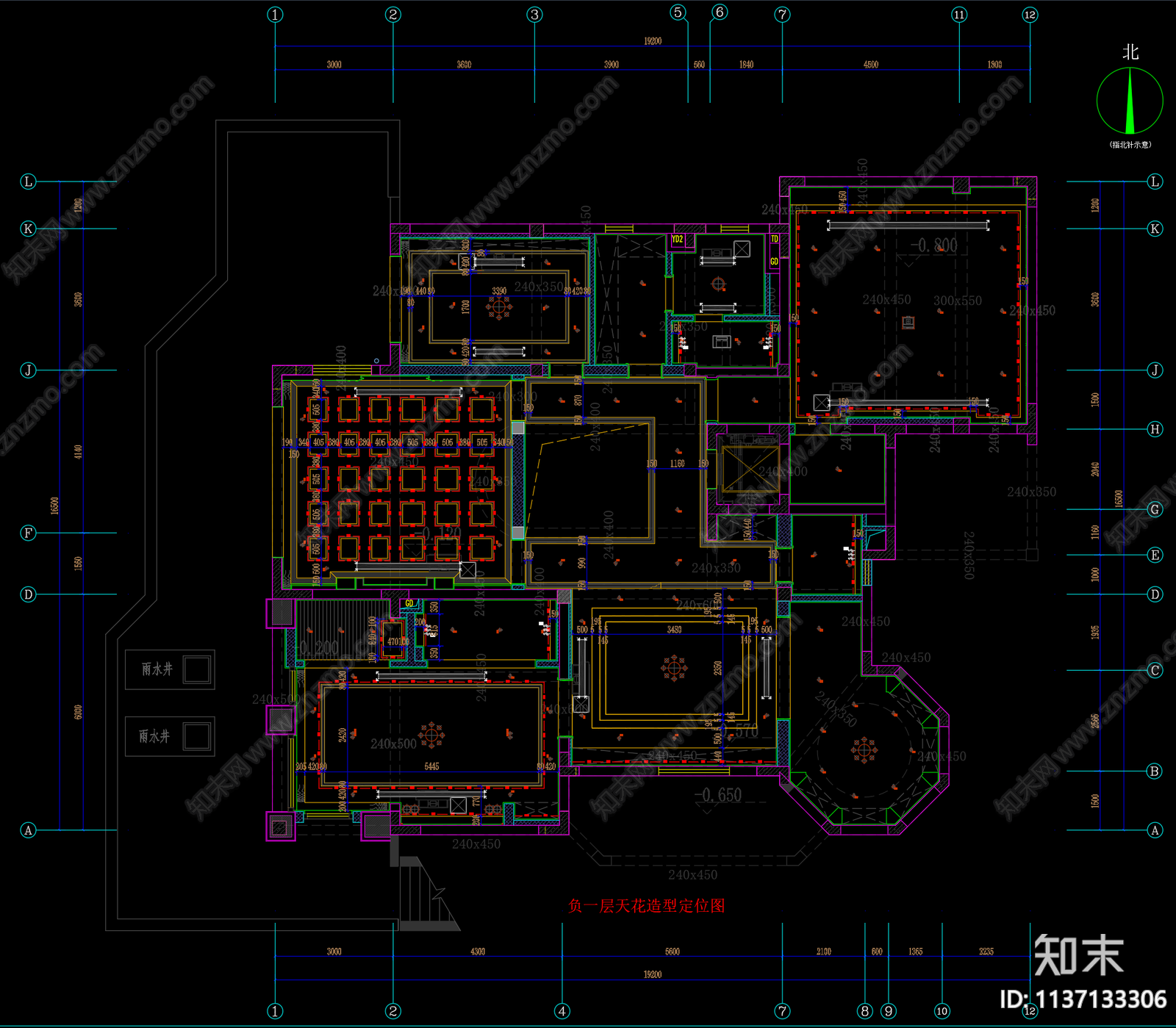 别墅效果图cad施工图下载【ID:1137133306】