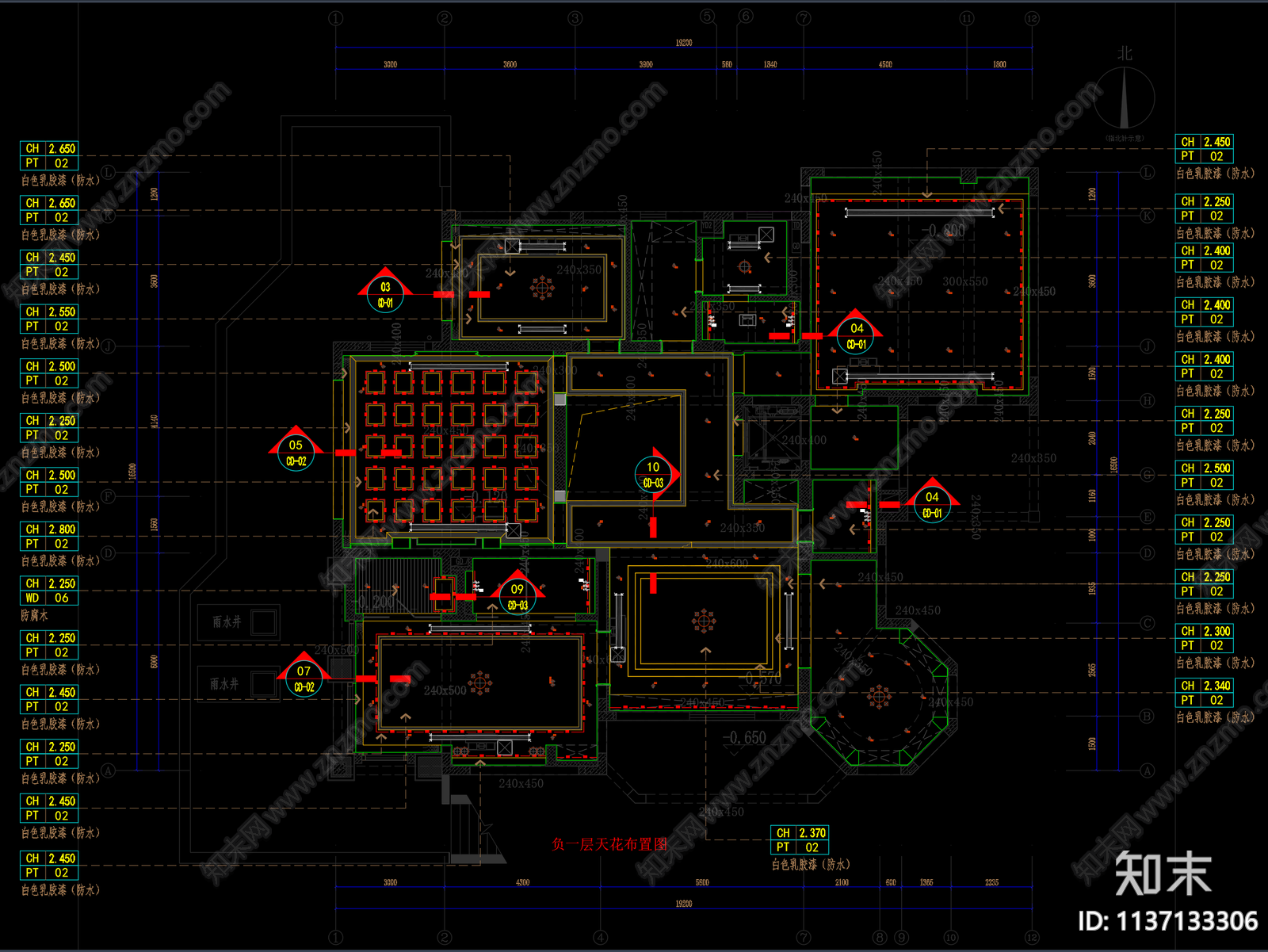 别墅效果图cad施工图下载【ID:1137133306】