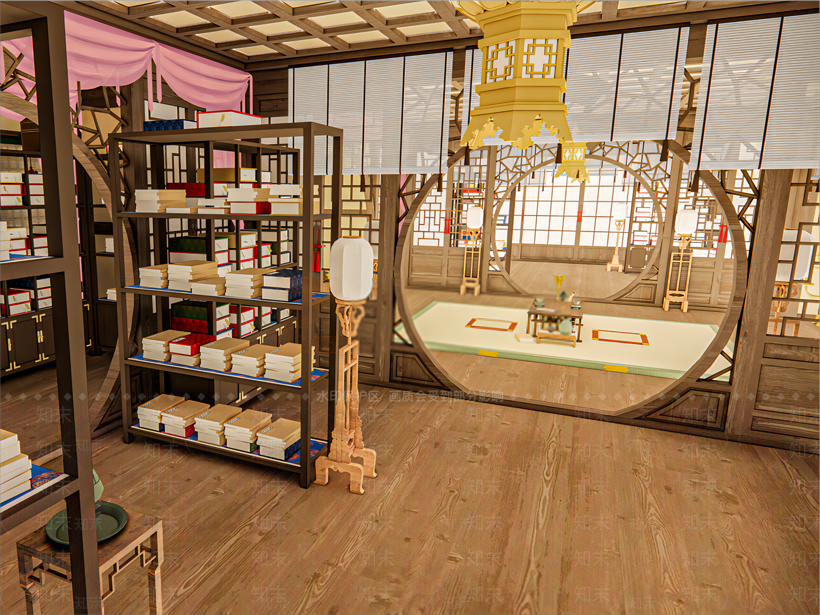 中式书店SU模型下载【ID:1137211831】