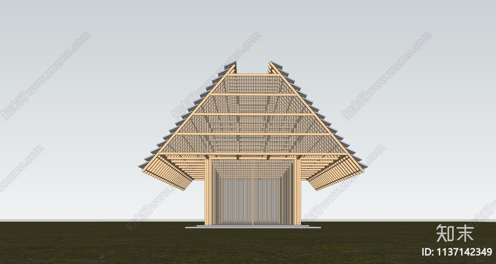 现代网红餐厅SU模型下载【ID:1137142349】