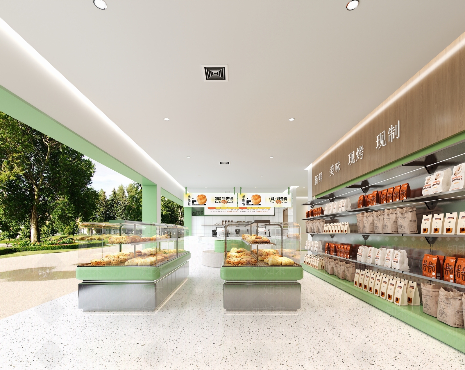 现代蛋糕面包甜品店3D模型下载【ID:1137150526】