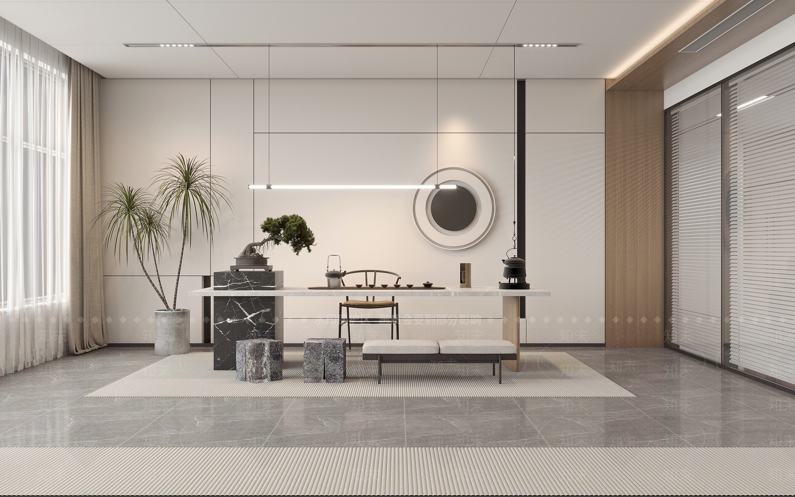 现代接待室3D模型下载【ID:1137156584】