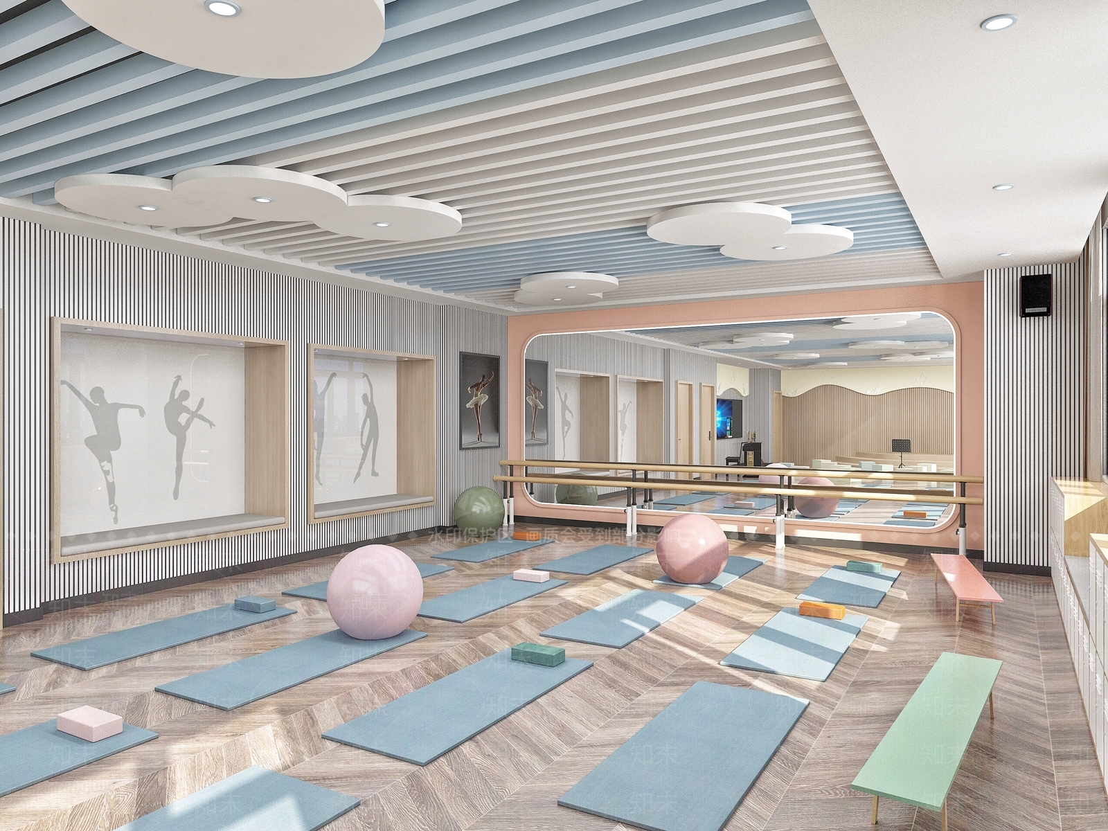 现代瑜伽室3D模型下载【ID:1137160411】