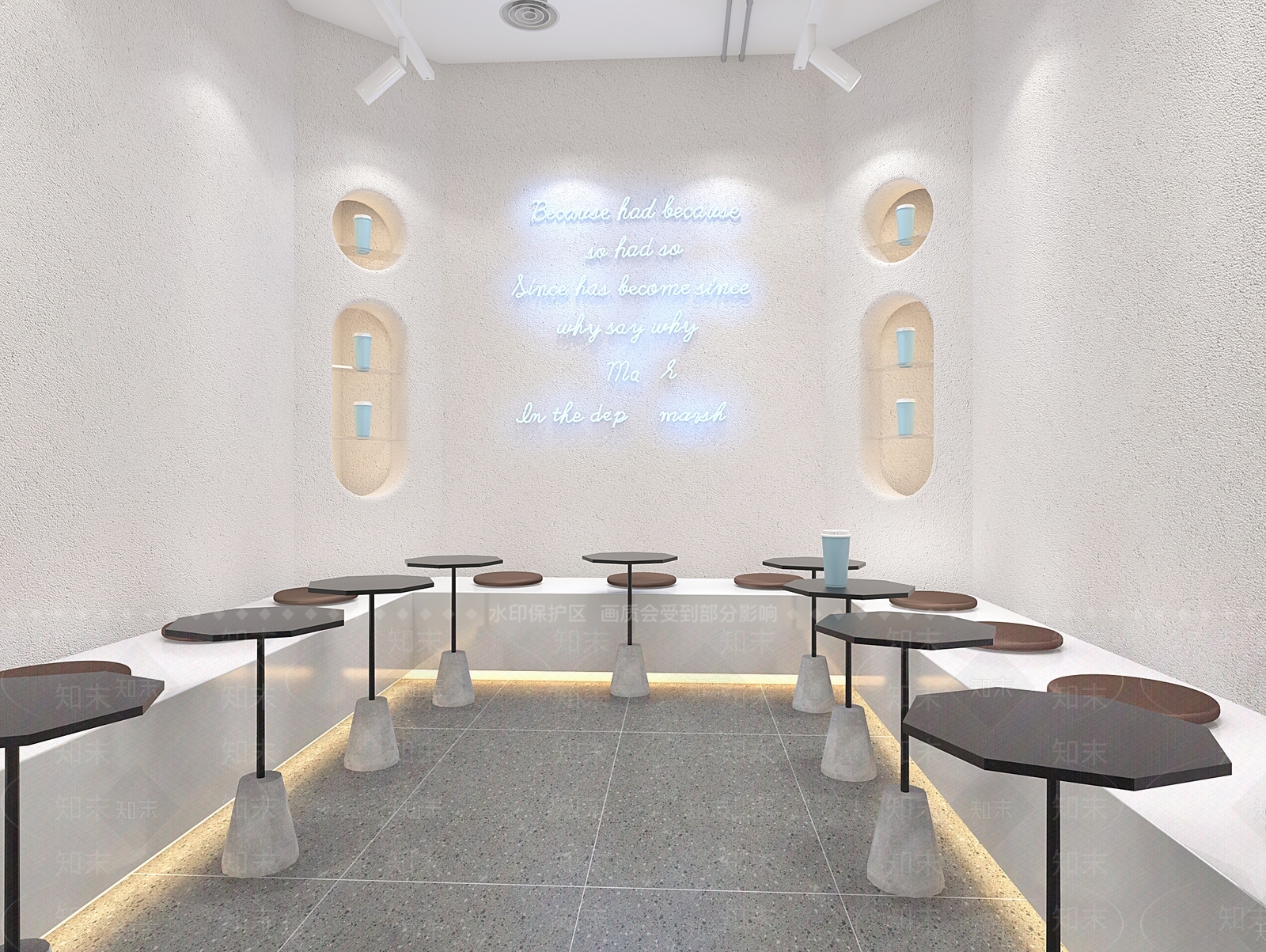 现代网红奶茶店3D模型下载【ID:1137164218】