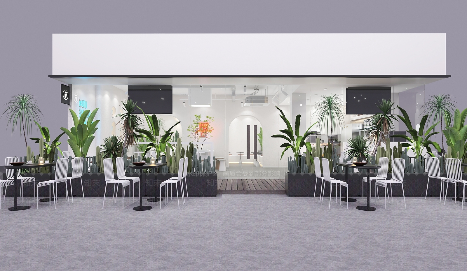 现代网红奶茶店3D模型下载【ID:1137164218】