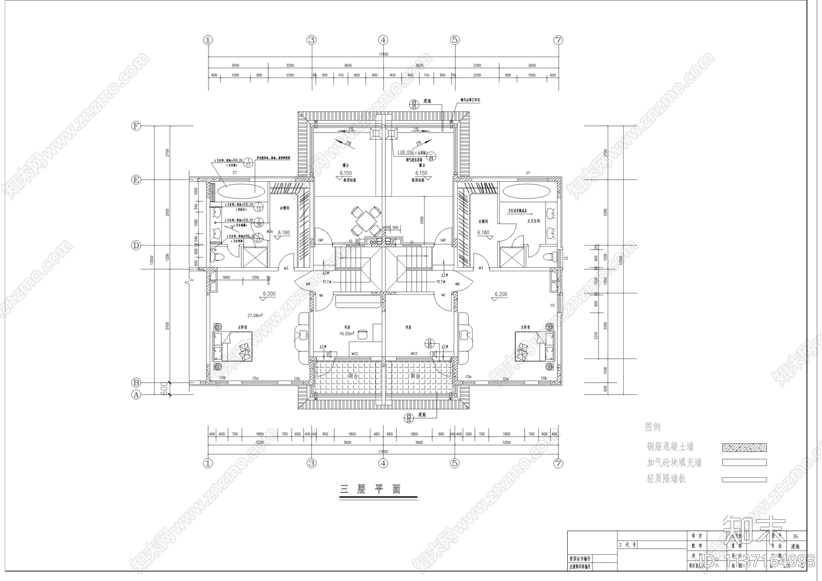 江南园林风别墅建筑cad施工图下载【ID:1137164993】