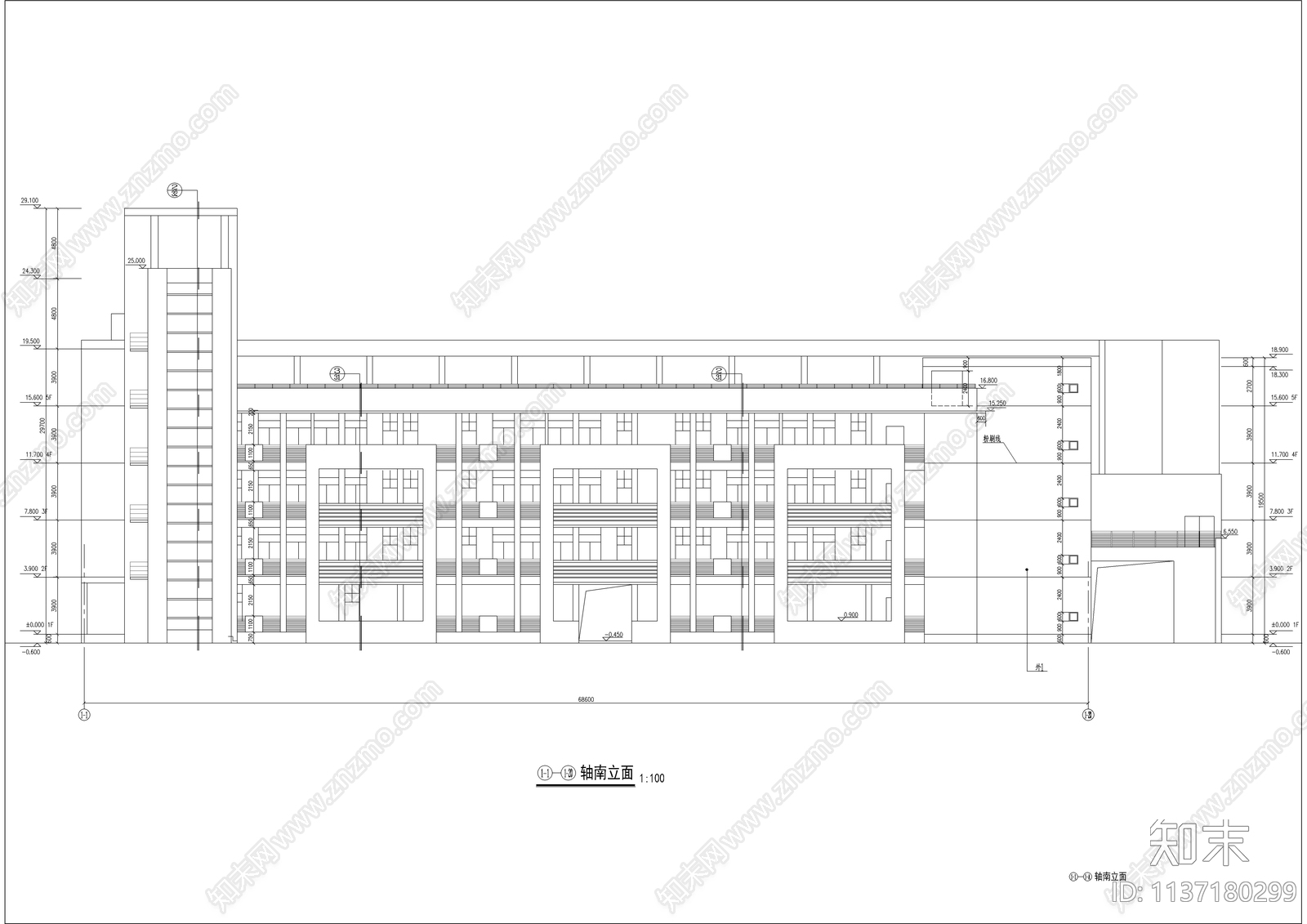教学楼公共教室建筑cad施工图下载【ID:1137180299】