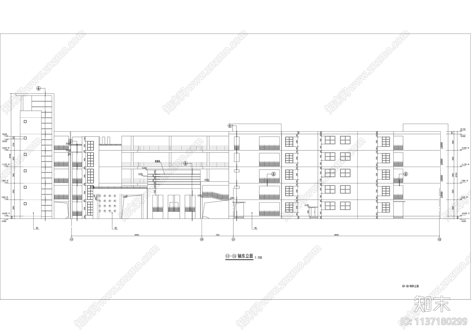 教学楼公共教室建筑cad施工图下载【ID:1137180299】