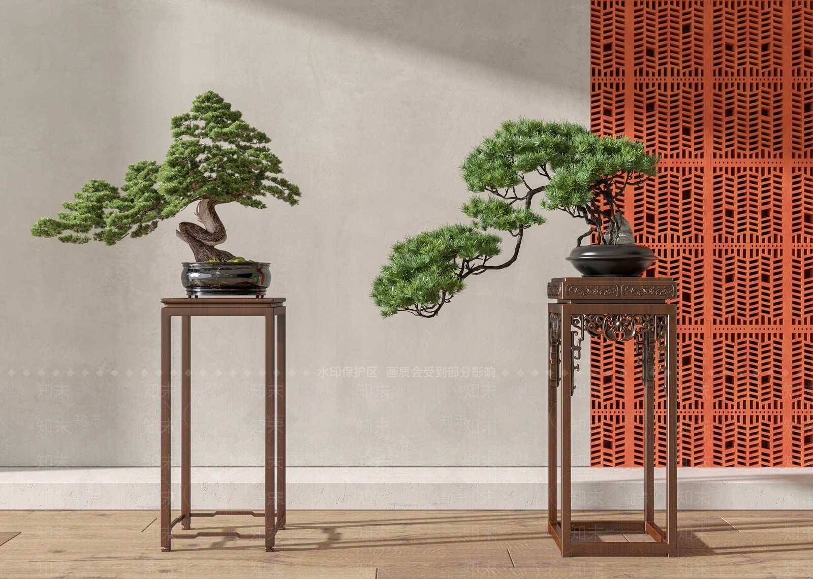 松树盆景SU模型下载【ID:1137184833】