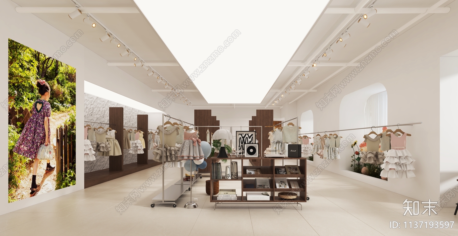 现代儿童服装鞋店3D模型下载【ID:1137193597】