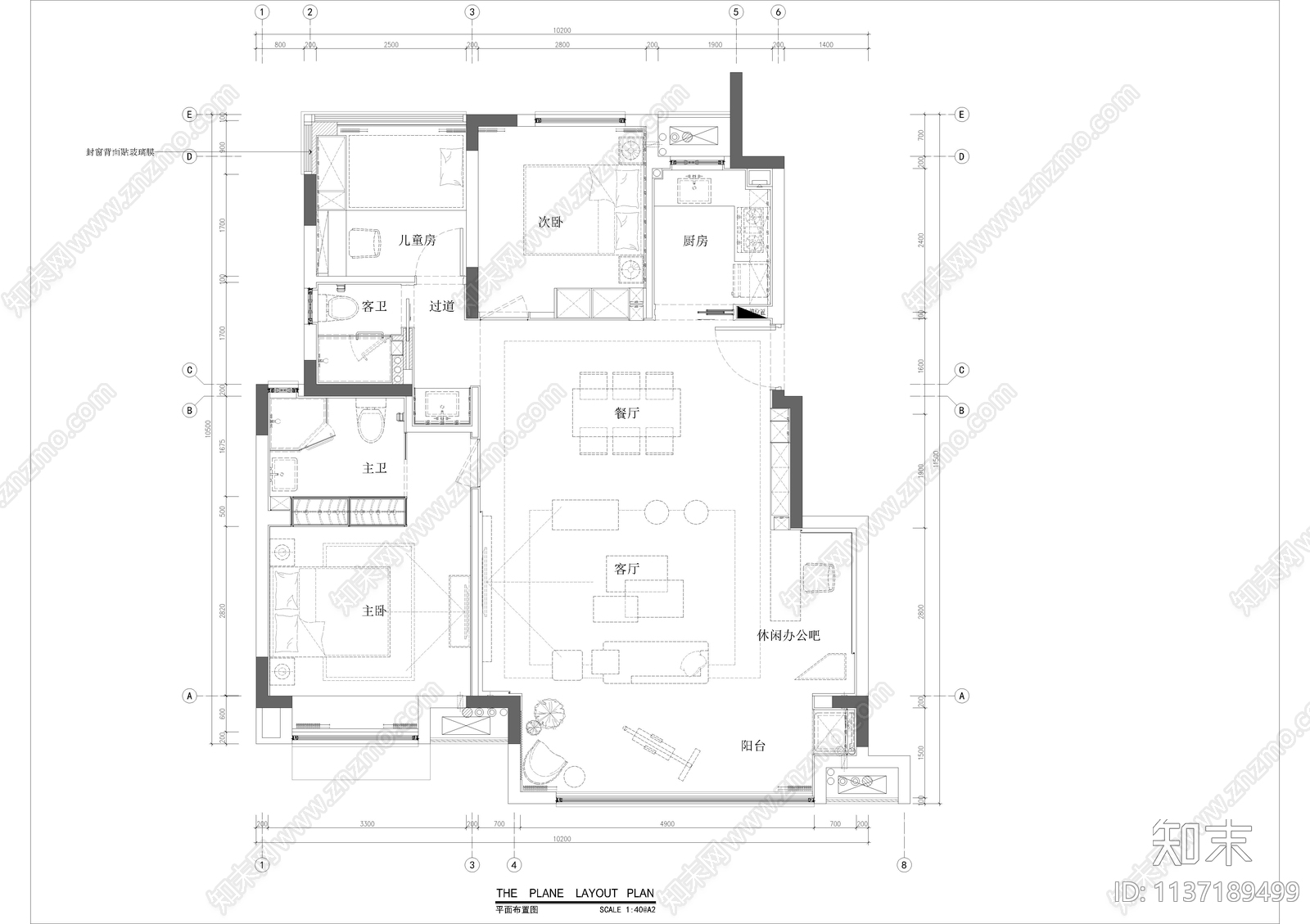 全套家装深化cad施工图下载【ID:1137189499】