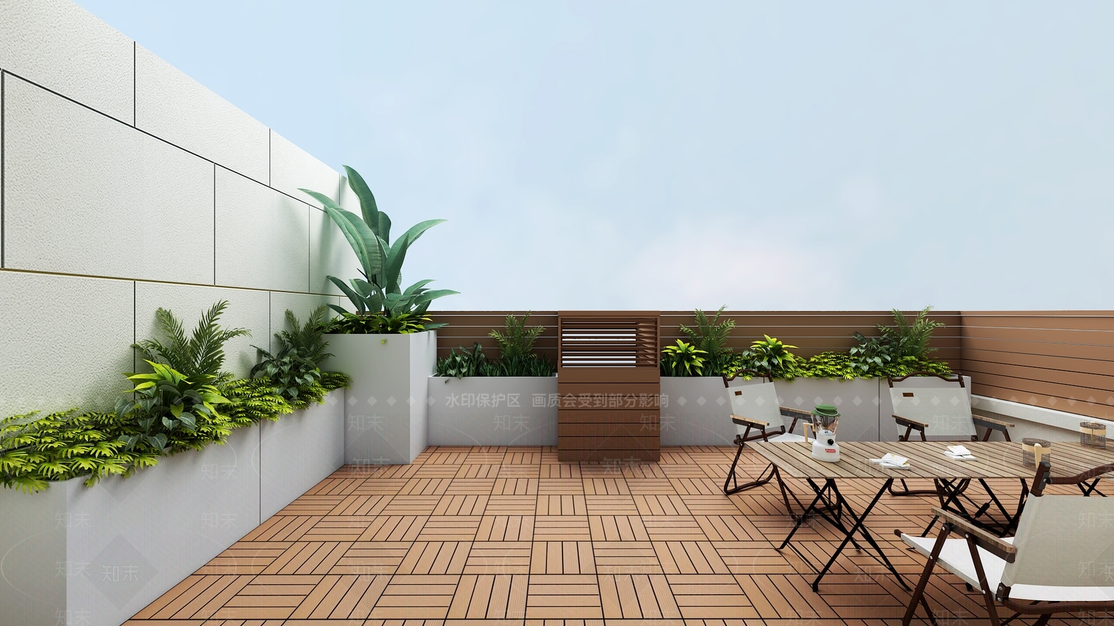现代露台花园3D模型下载【ID:1137190377】_知末3d模型网