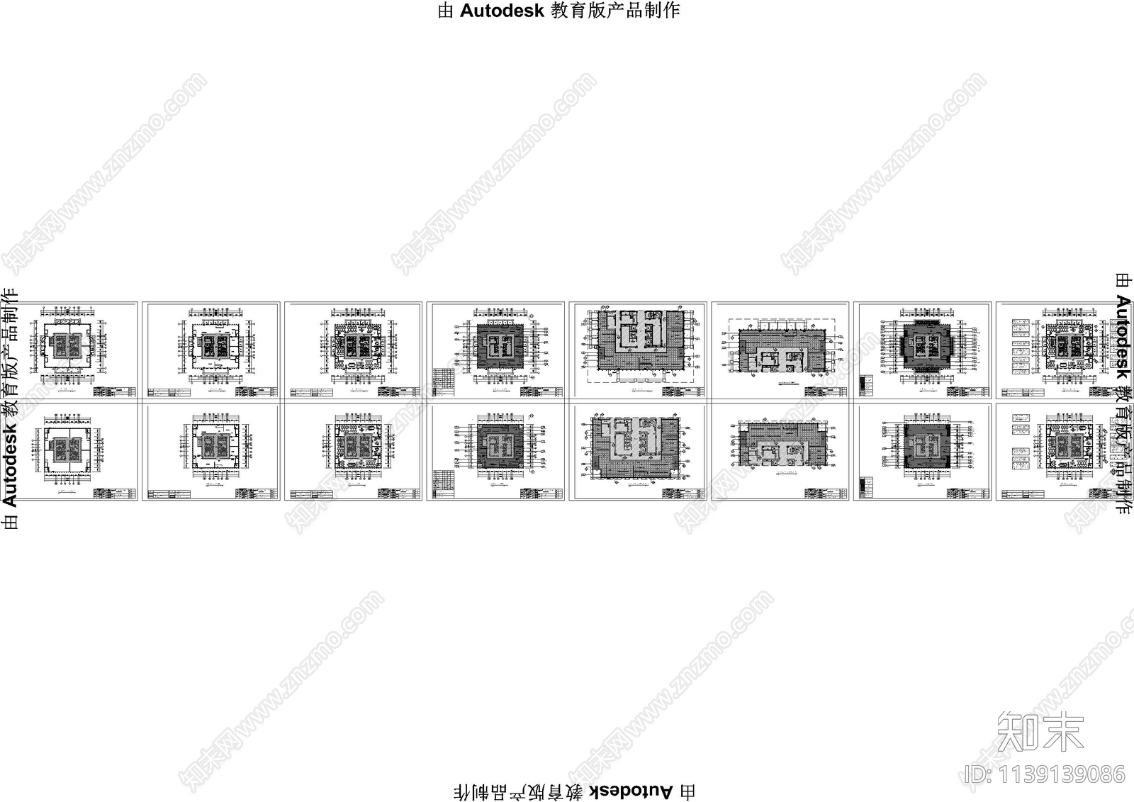 实验办公室cad施工图下载【ID:1139139086】