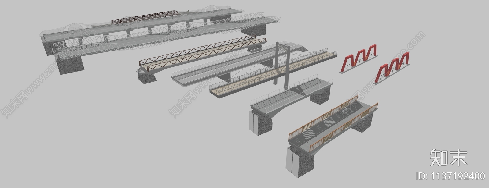 现代天桥SU模型下载【ID:1137192400】