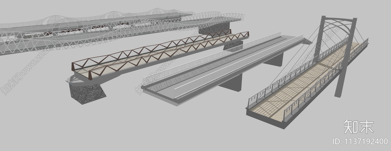 现代天桥SU模型下载【ID:1137192400】