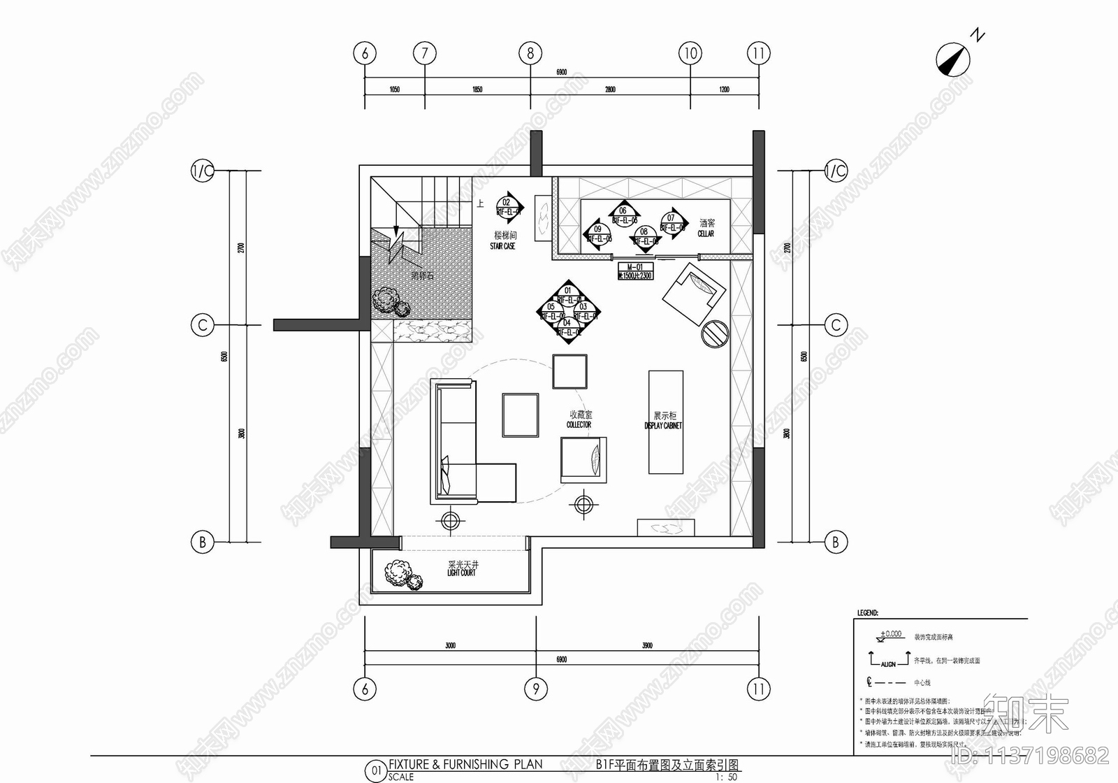 叠墅样板房室内cad施工图下载【ID:1137198682】