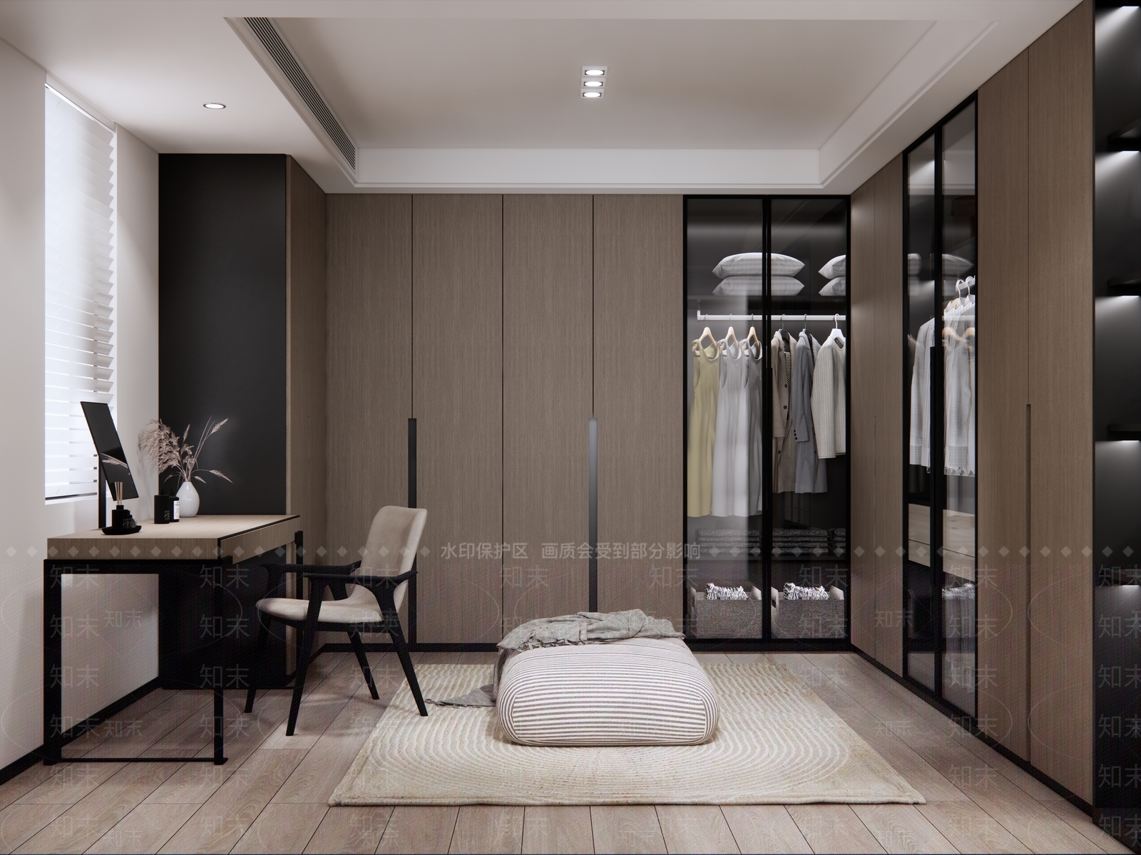 现代衣帽间SU模型下载【ID:1137200843】