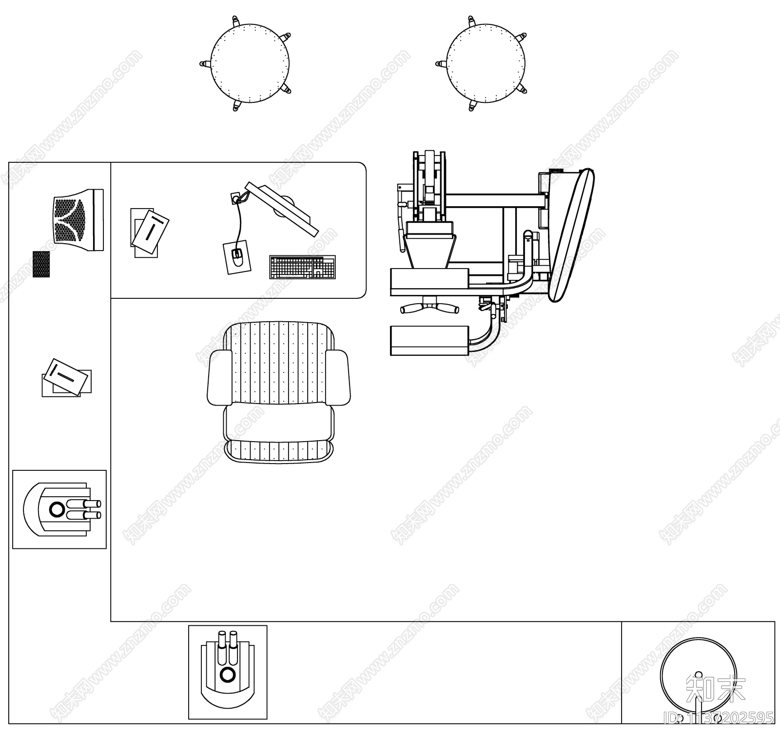 牙科医疗器械cad施工图下载【ID:1137202595】