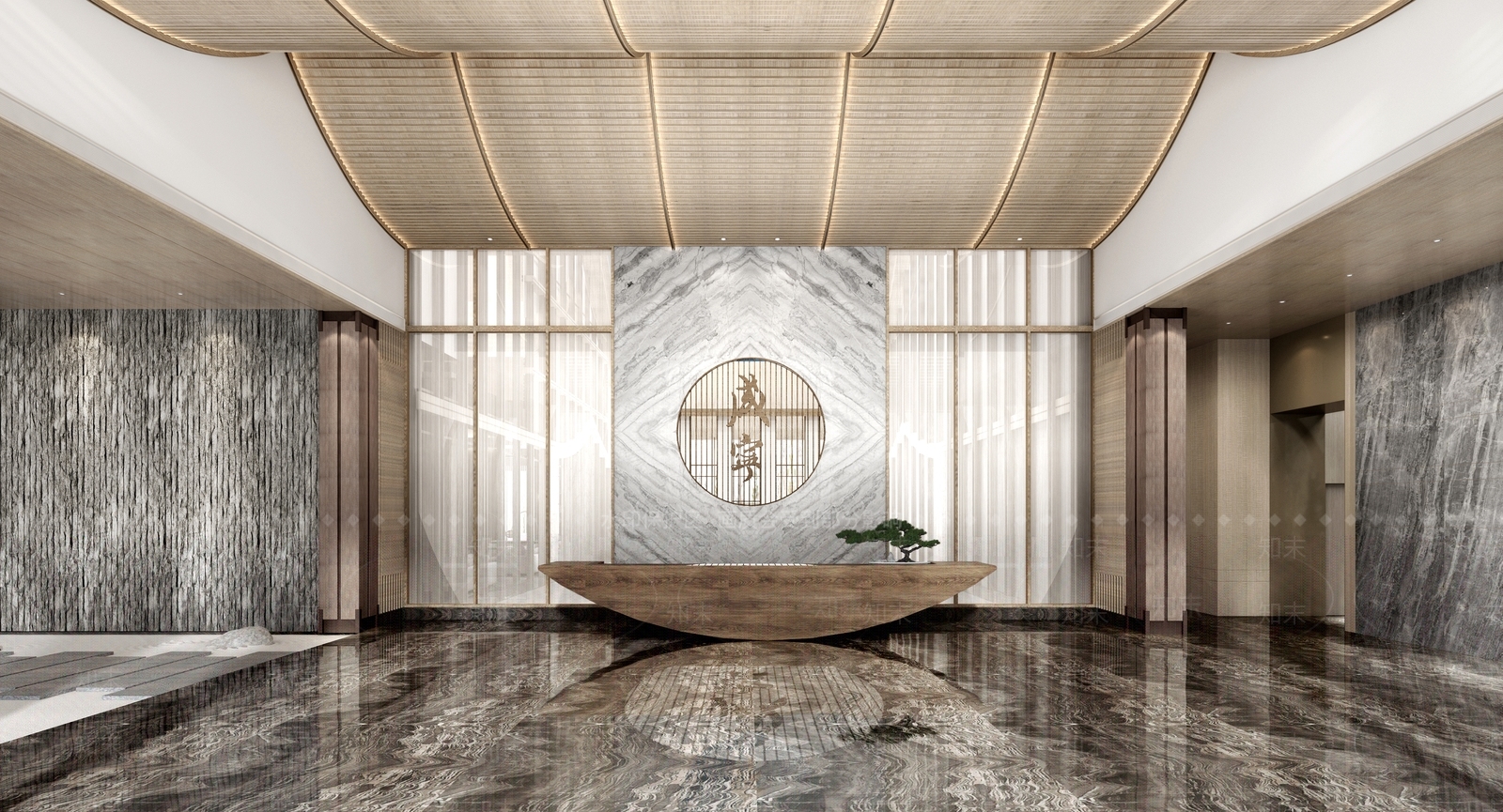 现代售楼处前厅3D模型下载【ID:1137206334】
