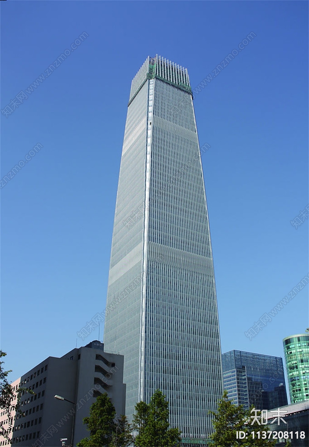 CBD北京国贸大厦74层cad施工图下载【ID:1137208118】
